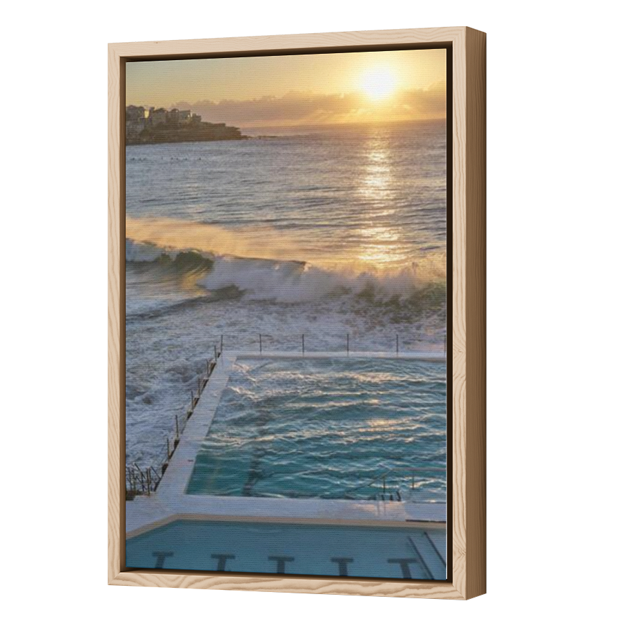 Thumbnail for Canvas - Wood Grain Floating Frame