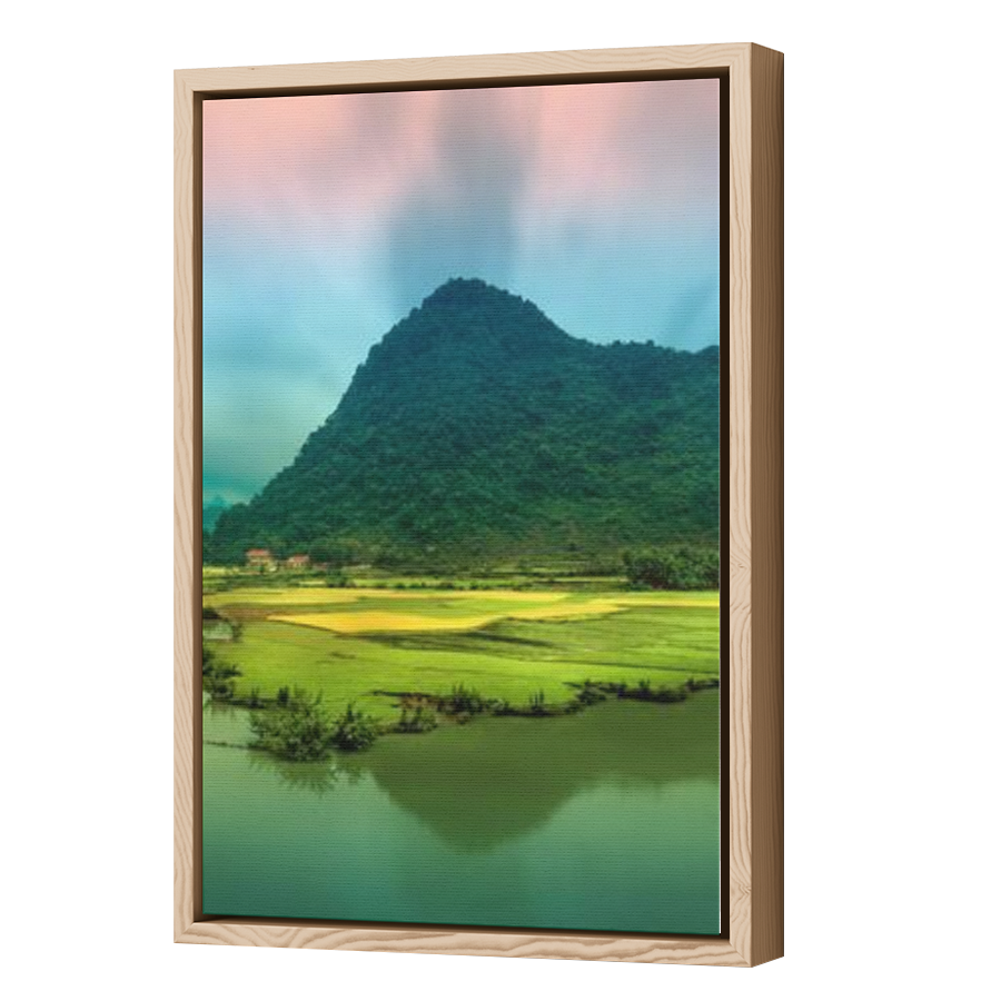Thumbnail for Canvas - Wood Grain Floating Frame