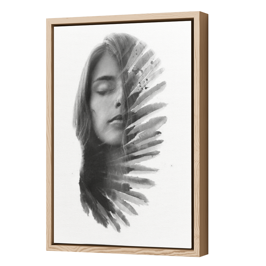 Thumbnail for Canvas - Wood Grain Floating Frame
