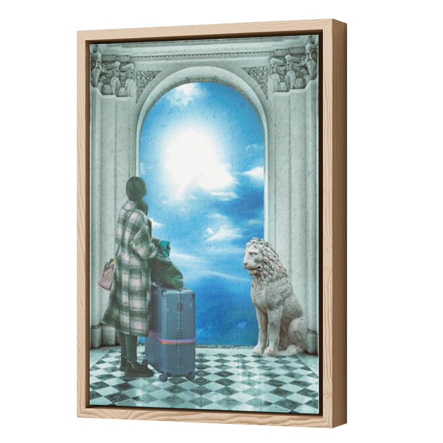 Thumbnail for Canvas - Wood Grain Floating Frame