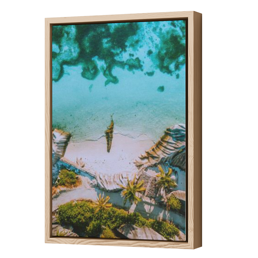Thumbnail for Canvas - Wood Grain Floating Frame