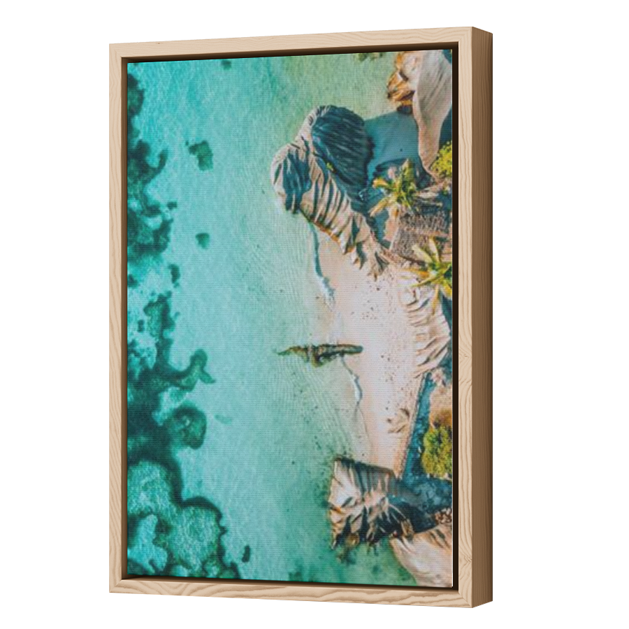 Thumbnail for Canvas - Wood Grain Floating Frame