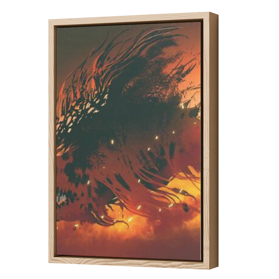 Thumbnail for Canvas - Wood Grain Floating Frame