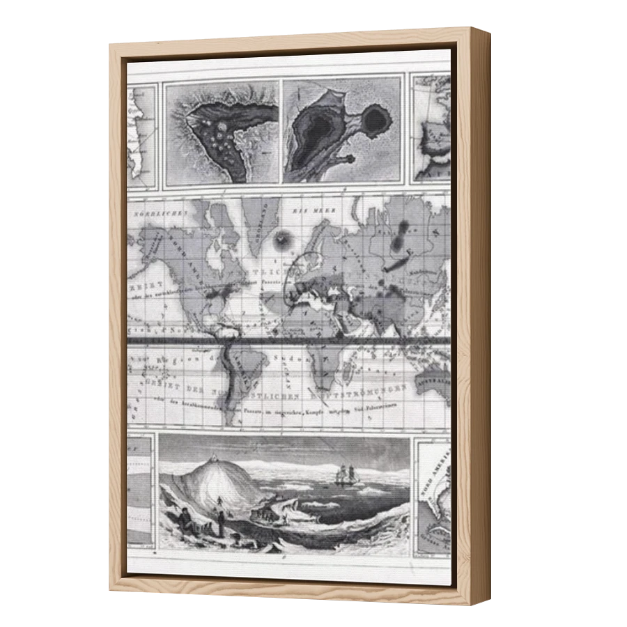 Thumbnail for Canvas - Wood Grain Floating Frame