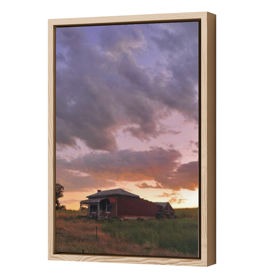 Thumbnail for Canvas - Wood Grain Floating Frame