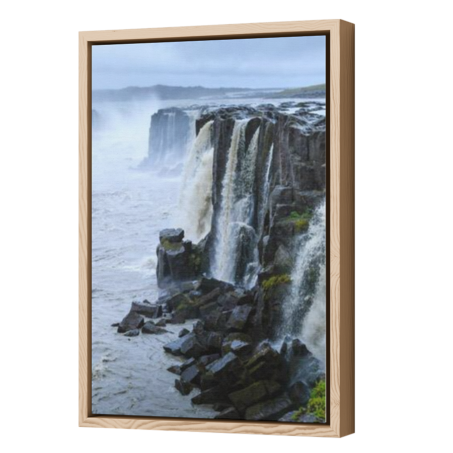 Thumbnail for Canvas - Wood Grain Floating Frame
