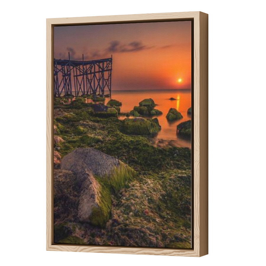 Thumbnail for Canvas - Wood Grain Floating Frame