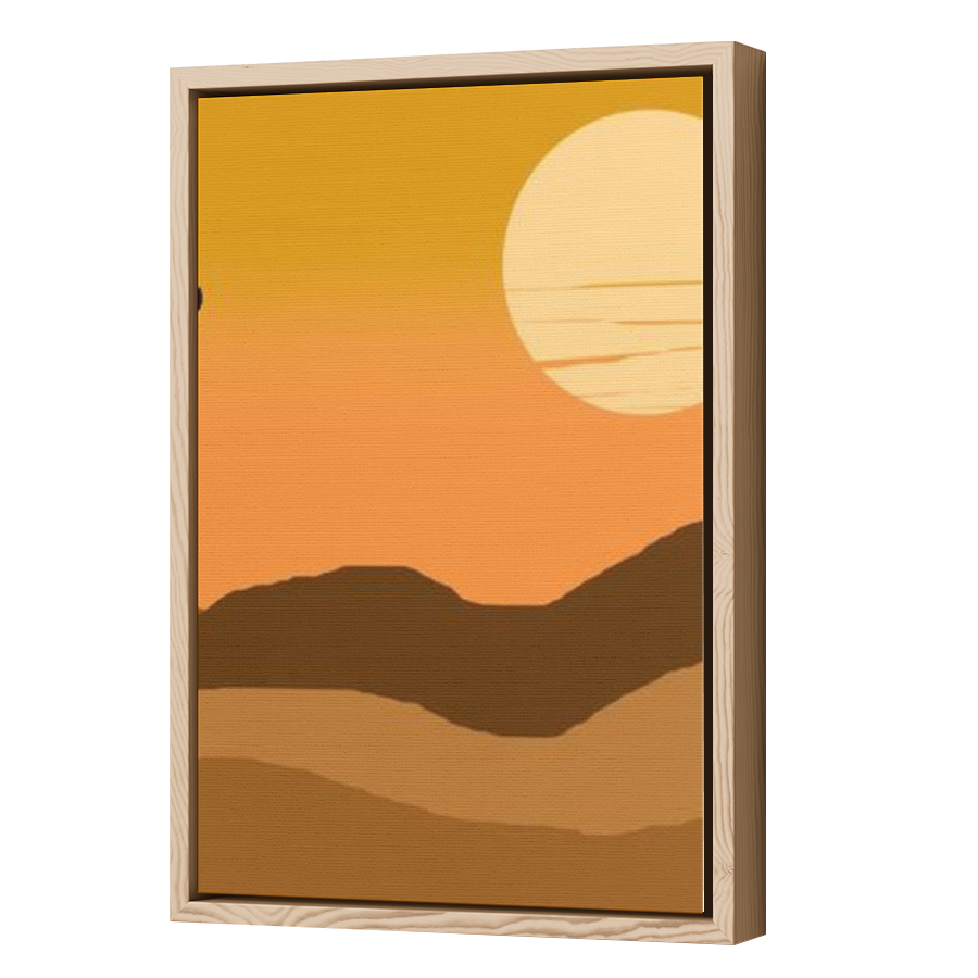 Thumbnail for Canvas - Wood Grain Floating Frame