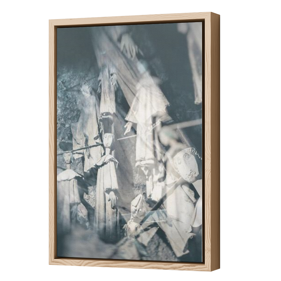 Thumbnail for Canvas - Wood Grain Floating Frame