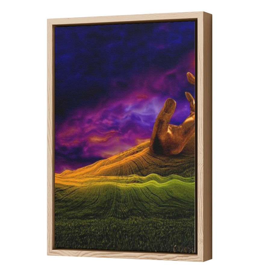 Thumbnail for Canvas - Wood Grain Floating Frame