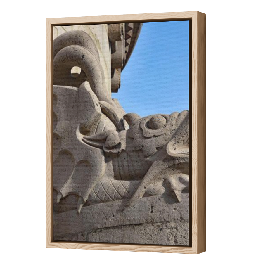 Thumbnail for Canvas - Wood Grain Floating Frame