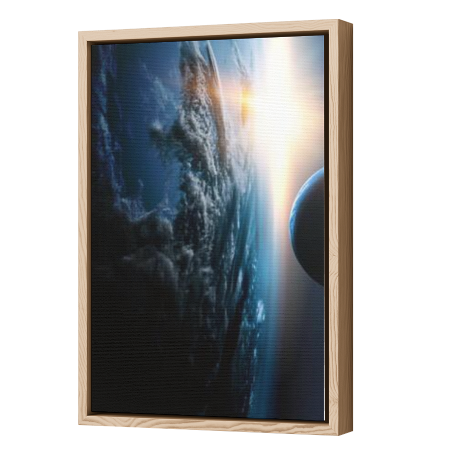 Thumbnail for Canvas - Wood Grain Floating Frame