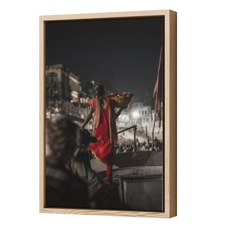 Thumbnail for Canvas - Wood Grain Floating Frame