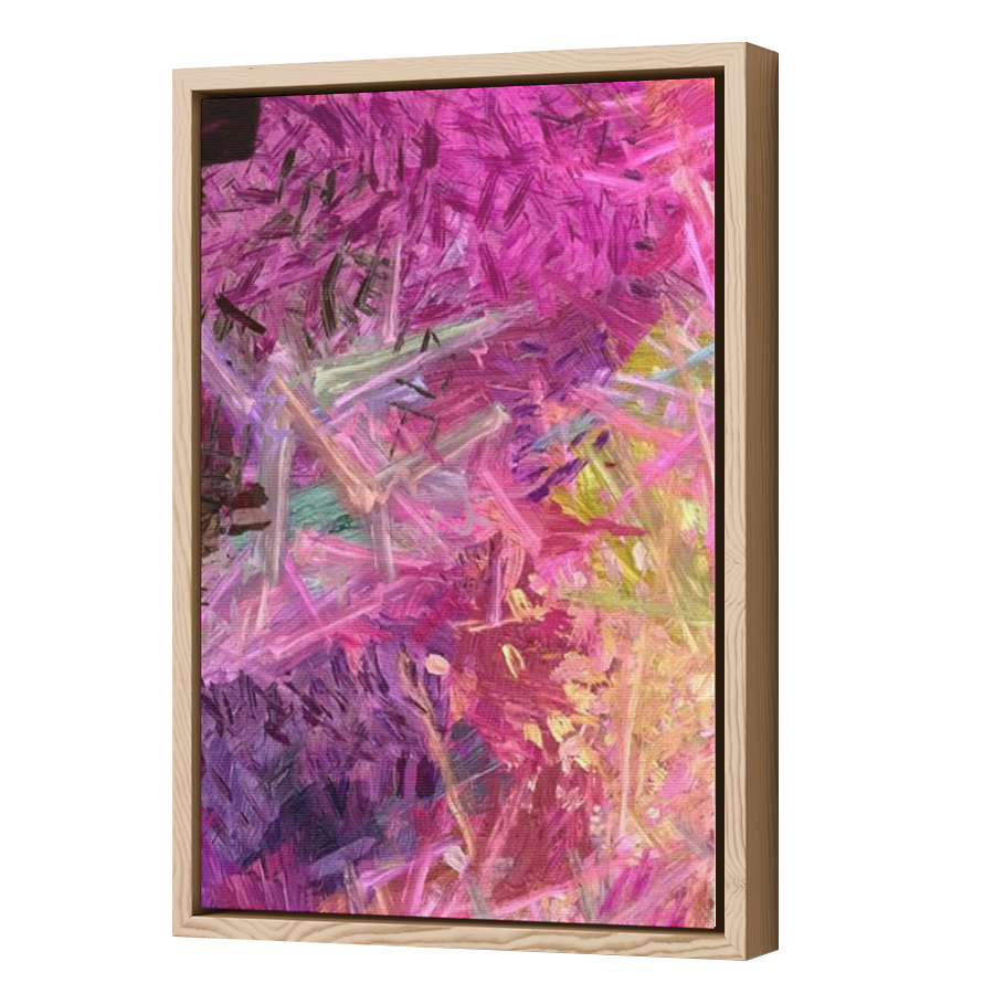 Thumbnail for Canvas - Wood Grain Floating Frame
