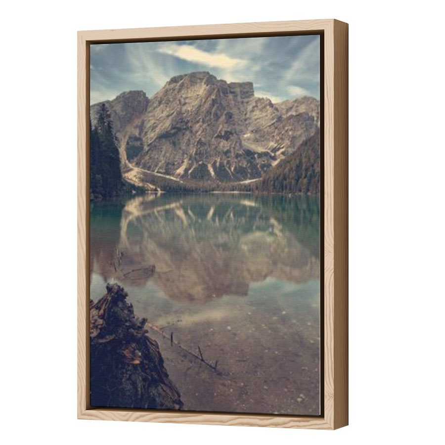 Thumbnail for Canvas - Wood Grain Floating Frame