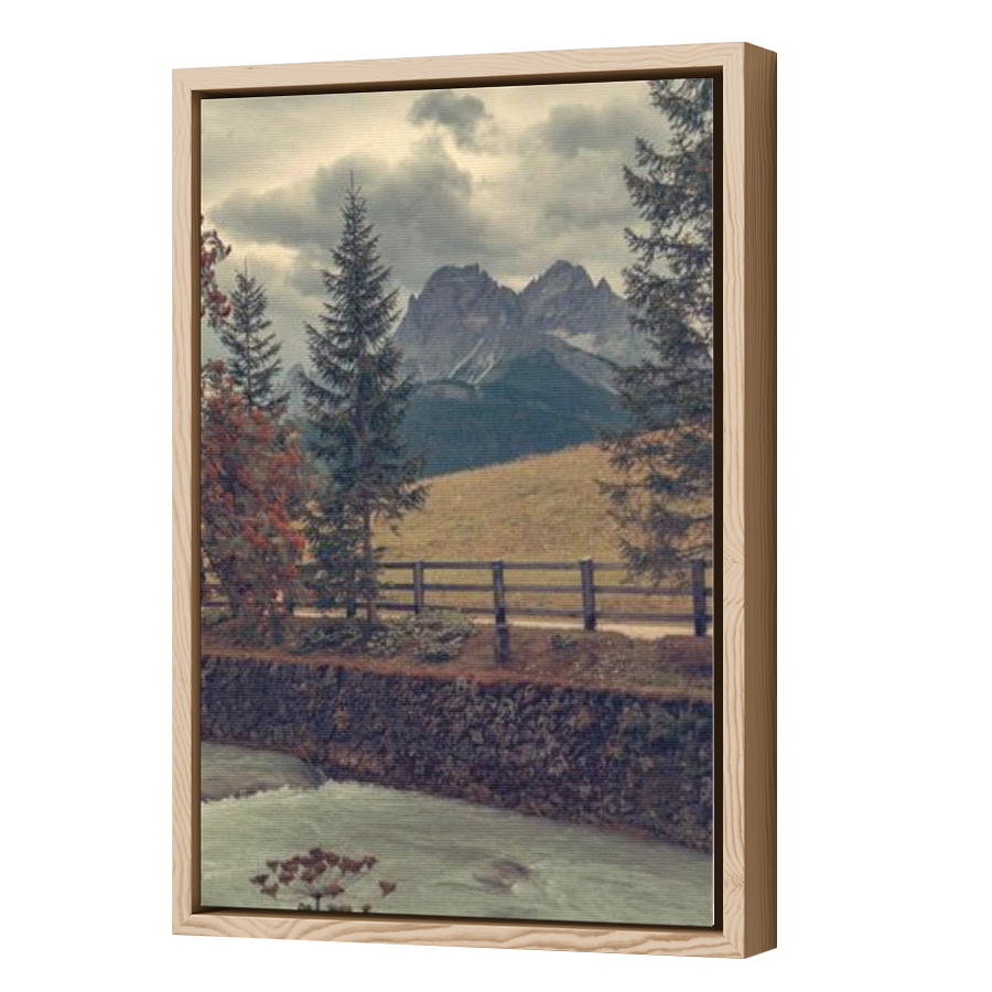 Thumbnail for Canvas - Wood Grain Floating Frame