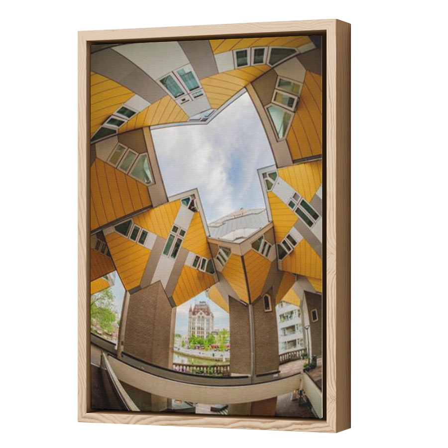 Thumbnail for Canvas - Wood Grain Floating Frame