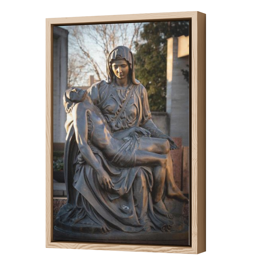 Thumbnail for Canvas - Wood Grain Floating Frame