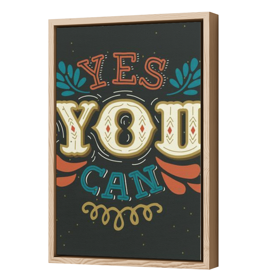 Thumbnail for Canvas - Wood Grain Floating Frame