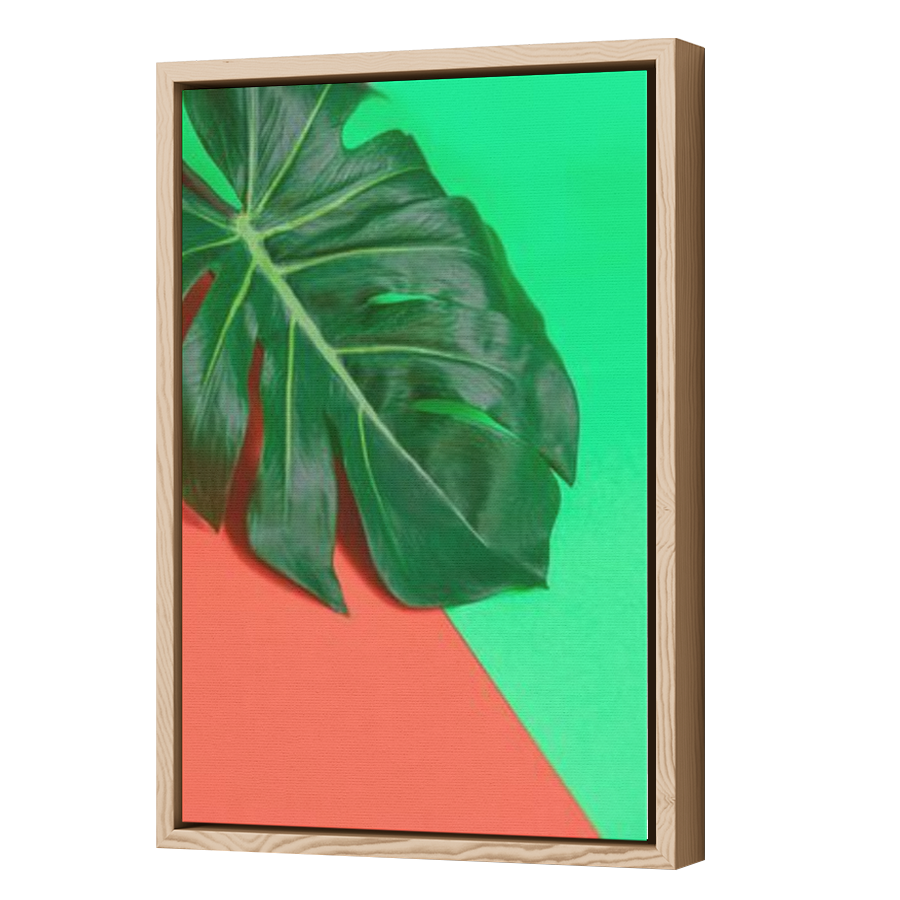 Thumbnail for Canvas - Wood Grain Floating Frame