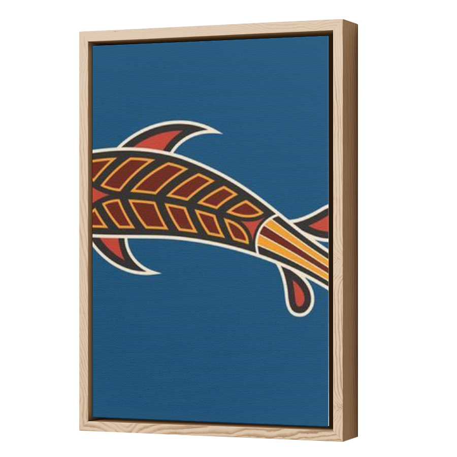 Thumbnail for Canvas - Wood Grain Floating Frame