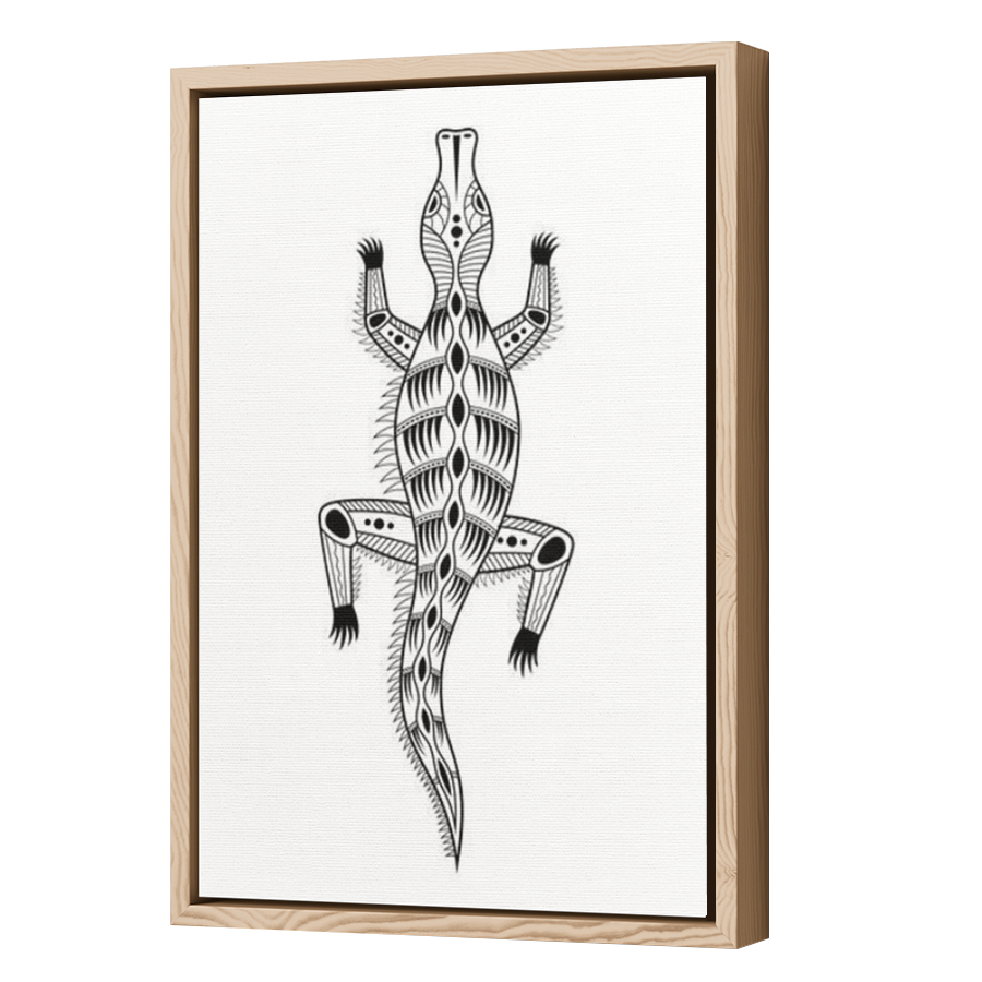 Thumbnail for Canvas - Wood Grain Floating Frame