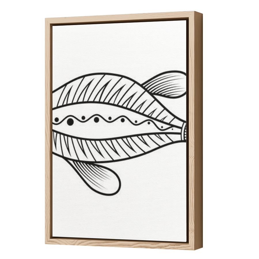Thumbnail for Canvas - Wood Grain Floating Frame
