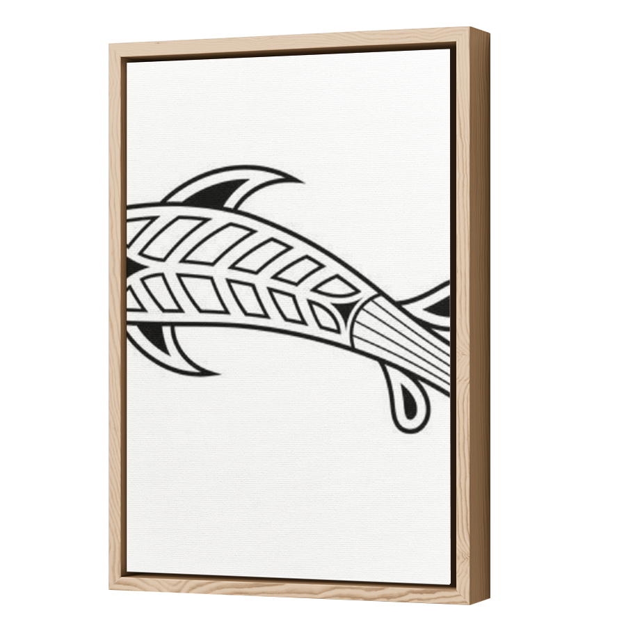Thumbnail for Canvas - Wood Grain Floating Frame
