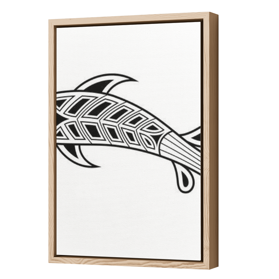 Thumbnail for Canvas - Wood Grain Floating Frame