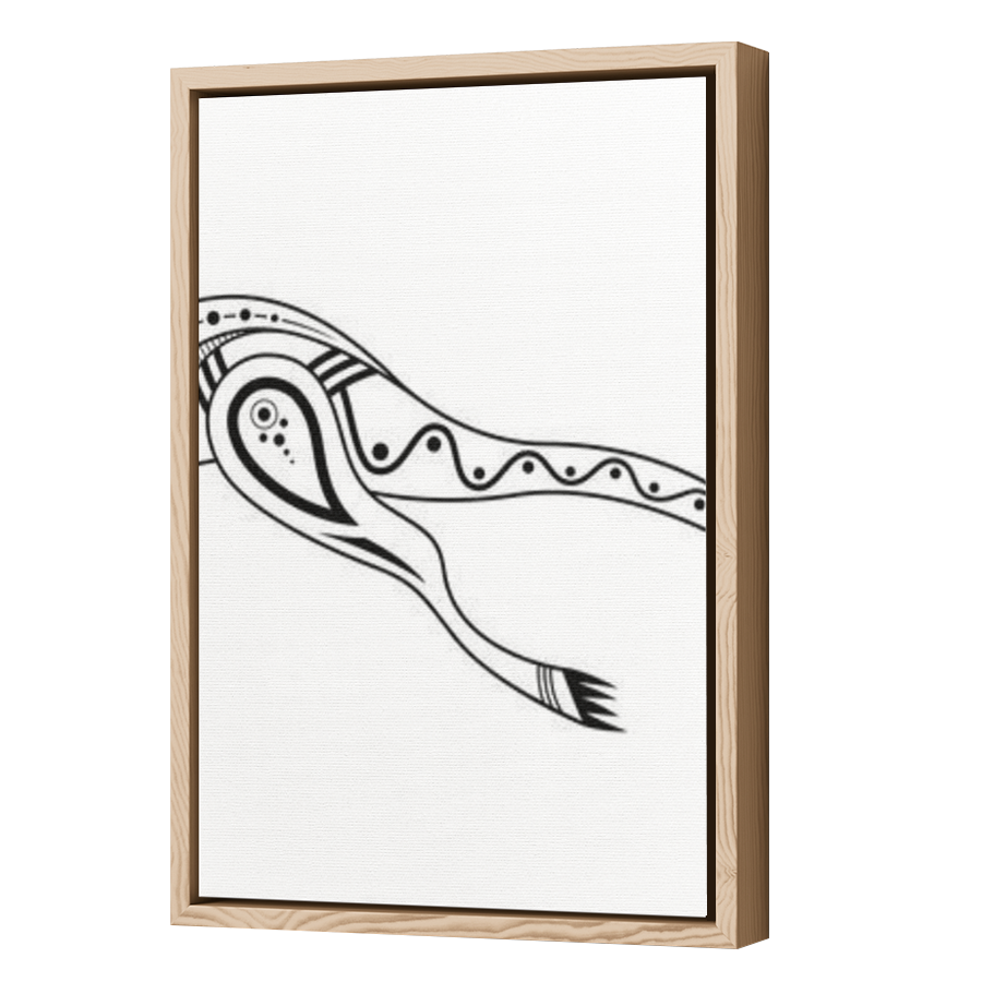 Thumbnail for Canvas - Wood Grain Floating Frame