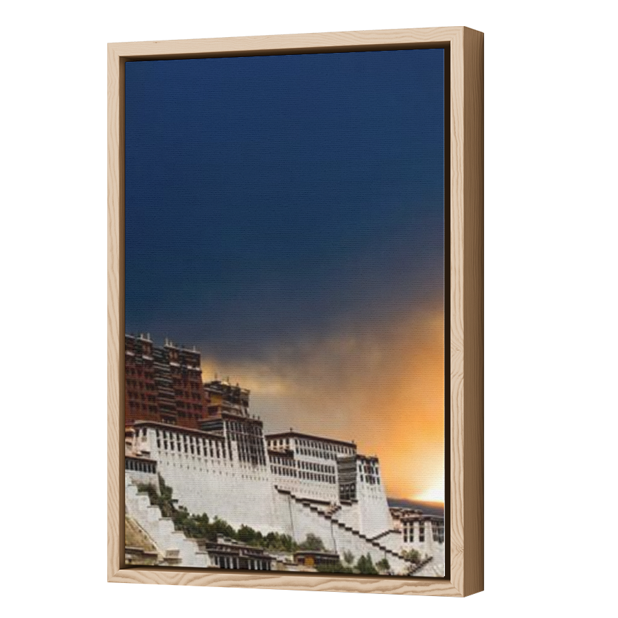 Thumbnail for Canvas - Wood Grain Floating Frame