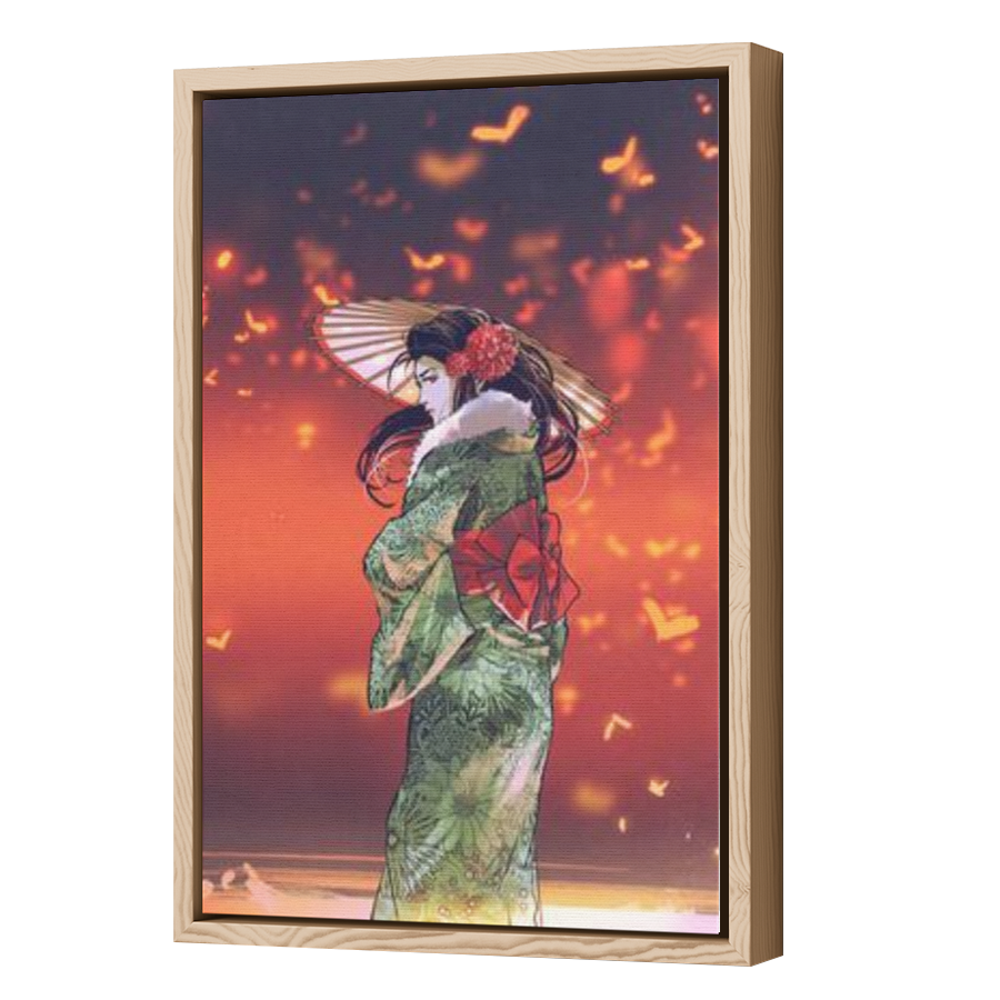 Thumbnail for Canvas - Wood Grain Floating Frame
