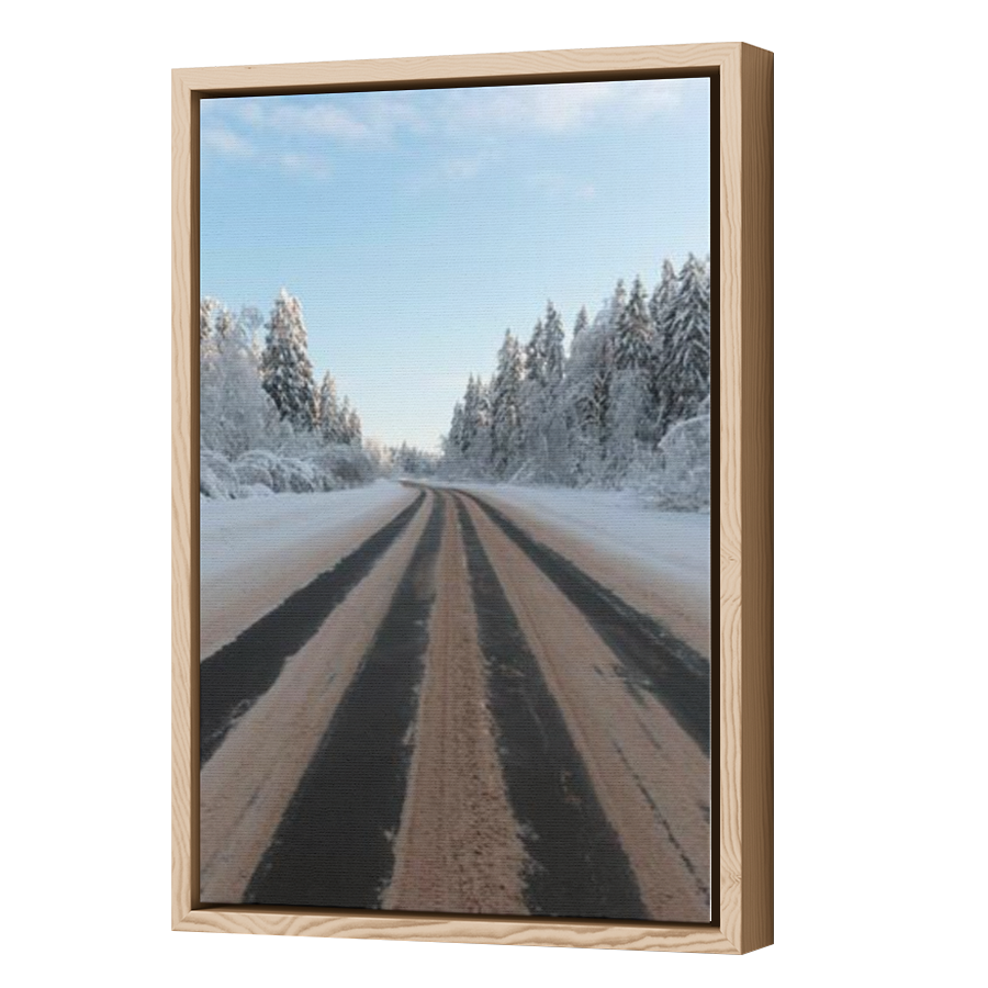 Thumbnail for Canvas - Wood Grain Floating Frame