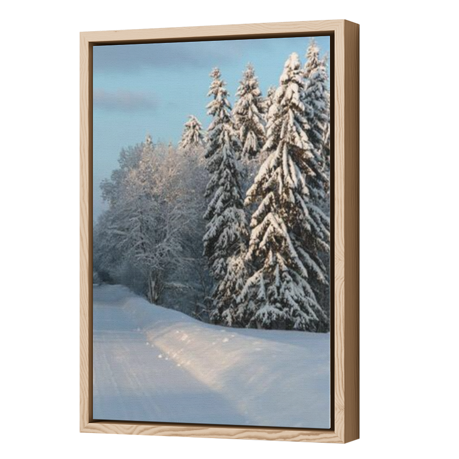 Thumbnail for Canvas - Wood Grain Floating Frame