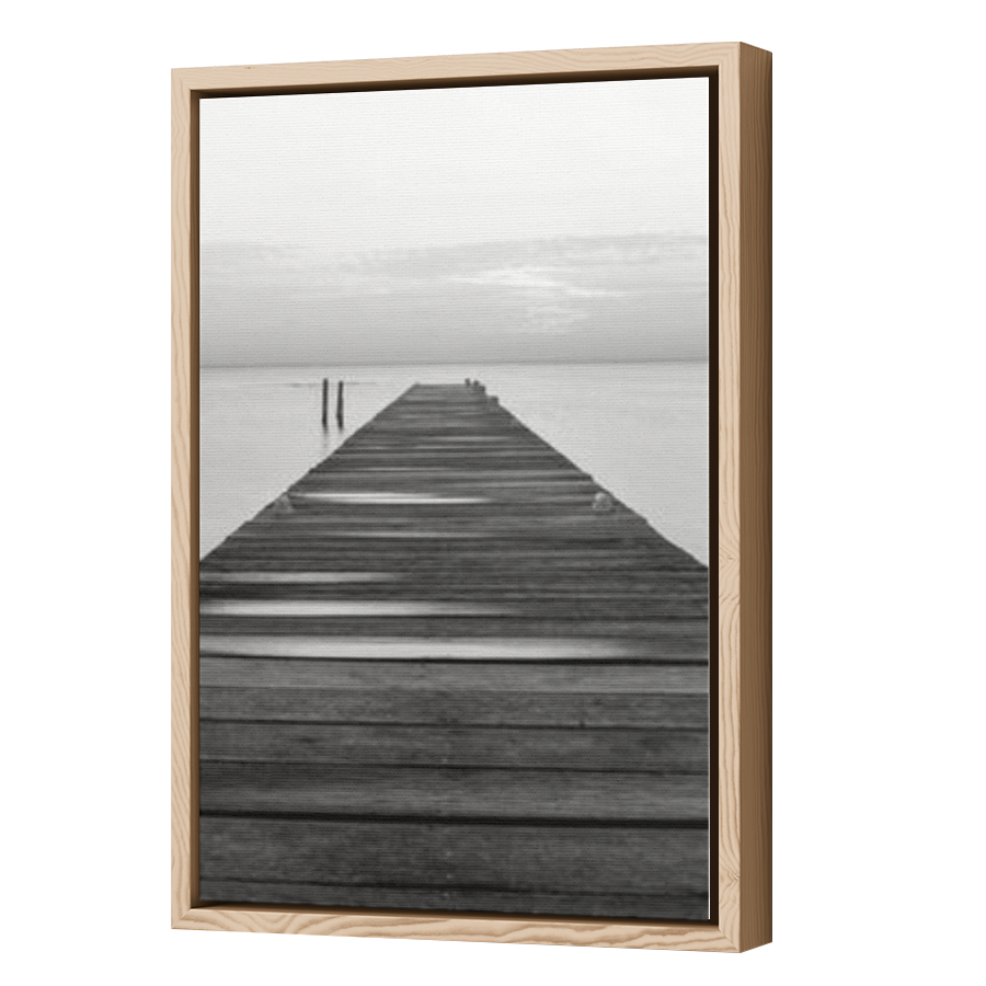 Thumbnail for Canvas - Wood Grain Floating Frame
