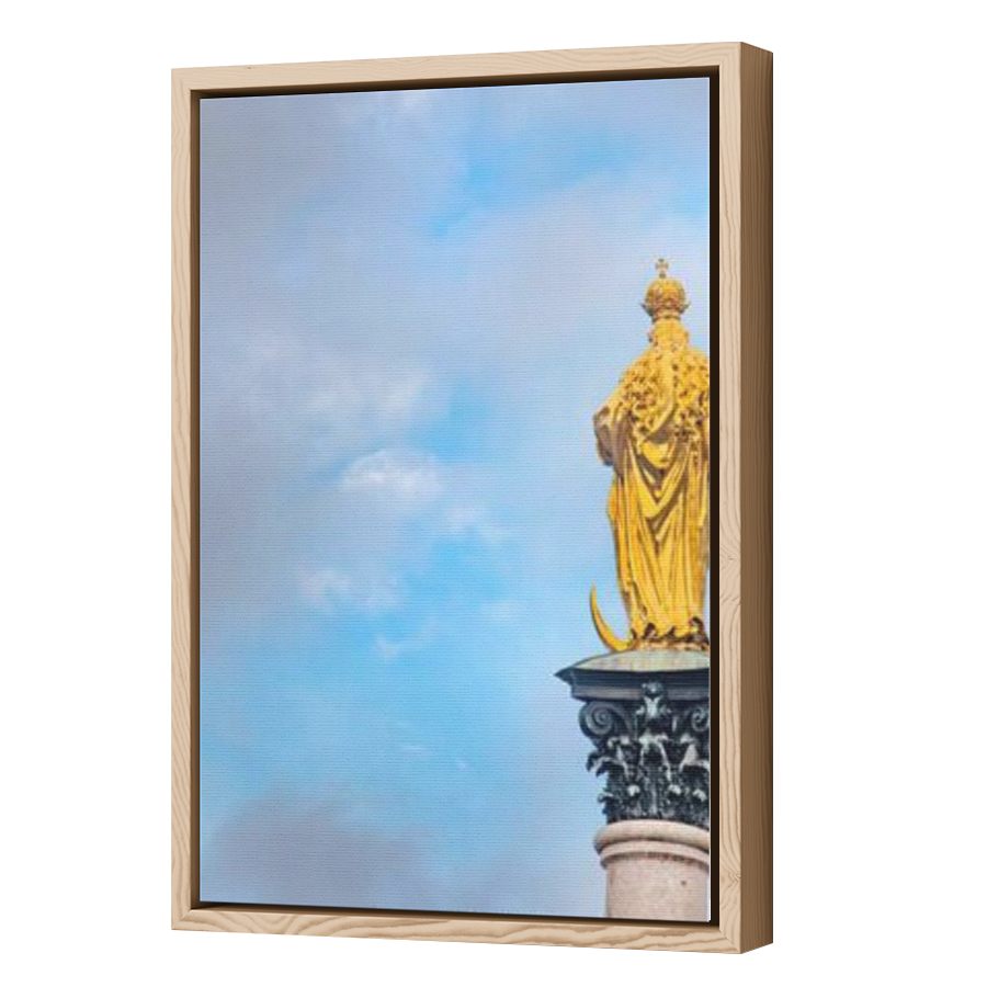 Thumbnail for Canvas - Wood Grain Floating Frame