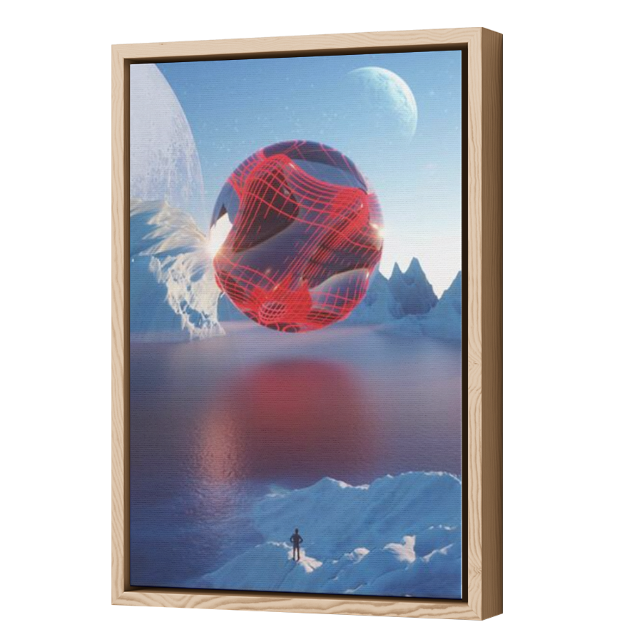 Thumbnail for Canvas - Wood Grain Floating Frame