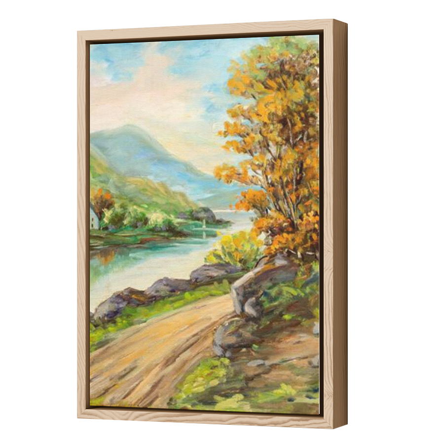 Thumbnail for Canvas - Wood Grain Floating Frame