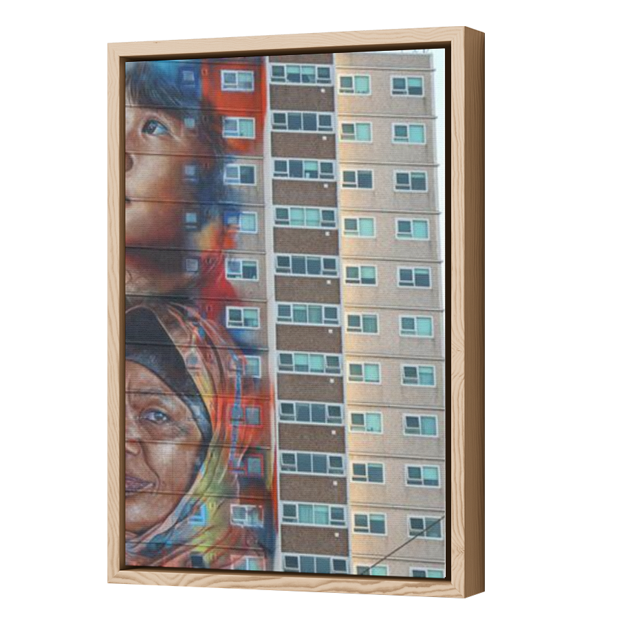 Thumbnail for Canvas - Wood Grain Floating Frame