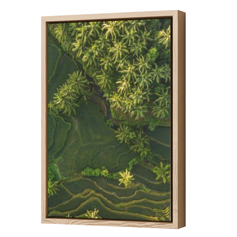 Thumbnail for Canvas - Wood Grain Floating Frame