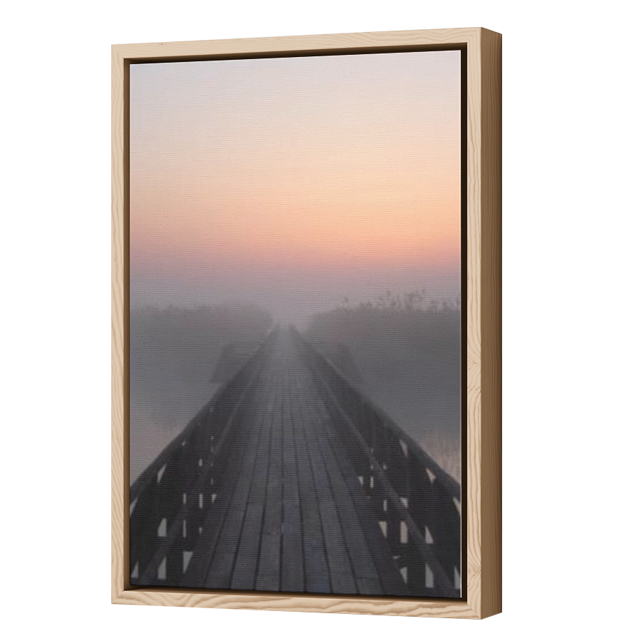Thumbnail for Canvas - Wood Grain Floating Frame