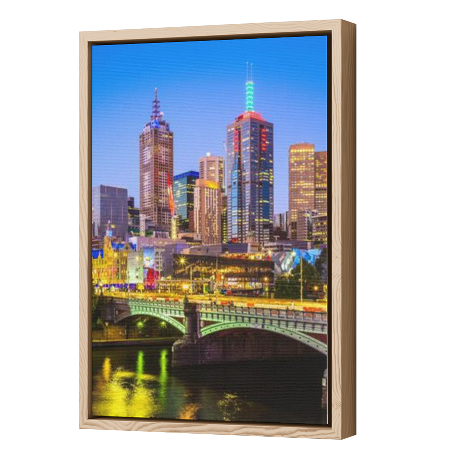 Thumbnail for Canvas - Wood Grain Floating Frame