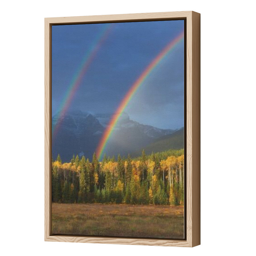 Thumbnail for Canvas - Wood Grain Floating Frame