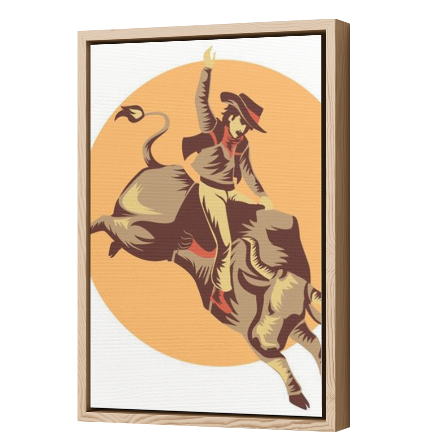 Thumbnail for Canvas - Wood Grain Floating Frame