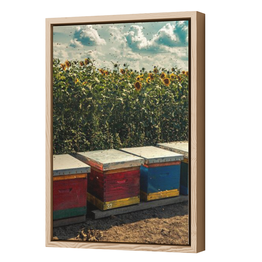 Thumbnail for Canvas - Wood Grain Floating Frame
