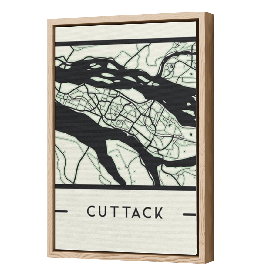 Thumbnail for Canvas - Wood Grain Floating Frame