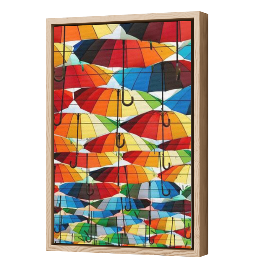 Thumbnail for Canvas - Wood Grain Floating Frame