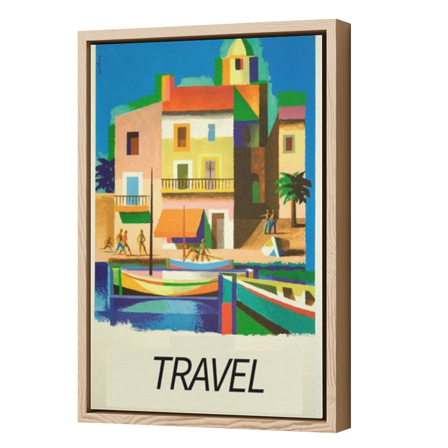 Thumbnail for Canvas - Wood Grain Floating Frame