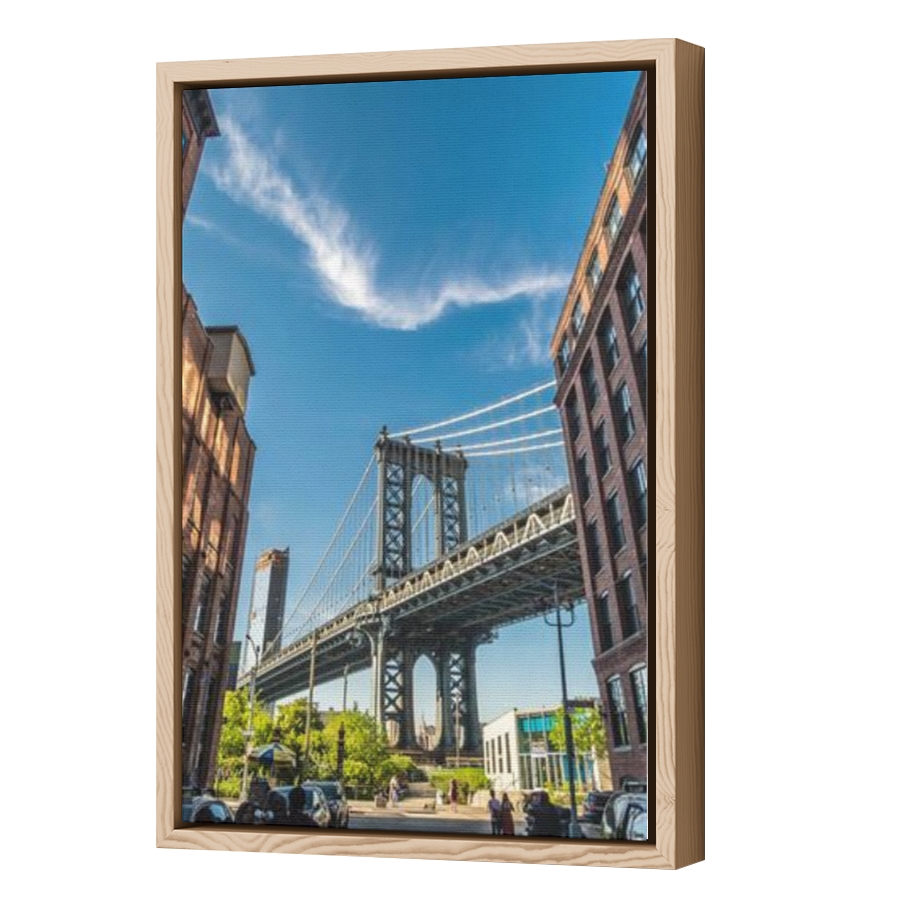 Thumbnail for Canvas - Wood Grain Floating Frame