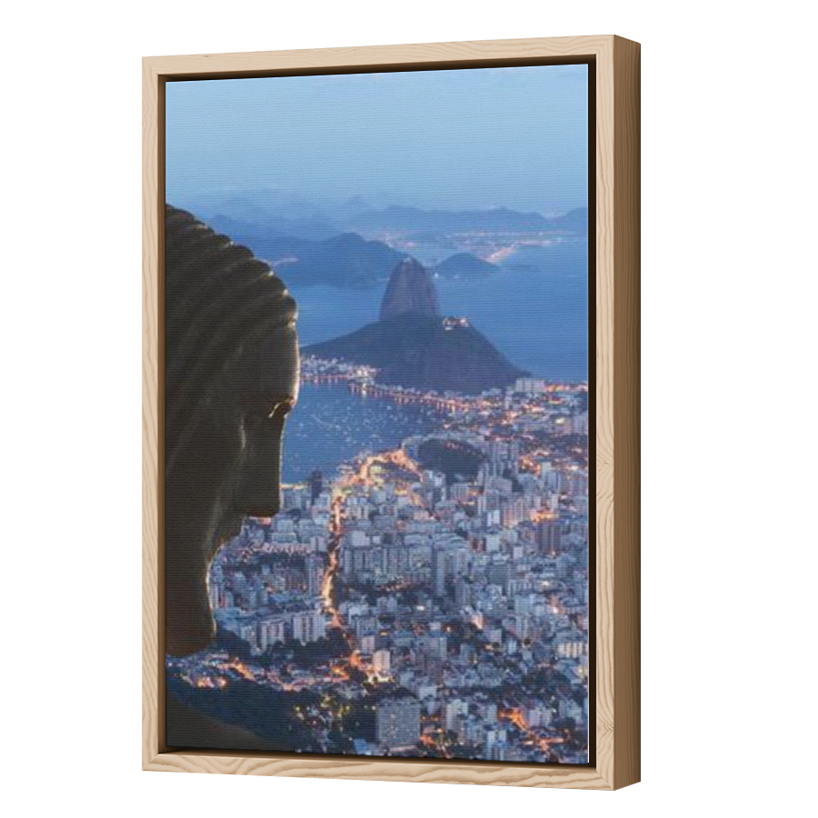 Thumbnail for Canvas - Wood Grain Floating Frame
